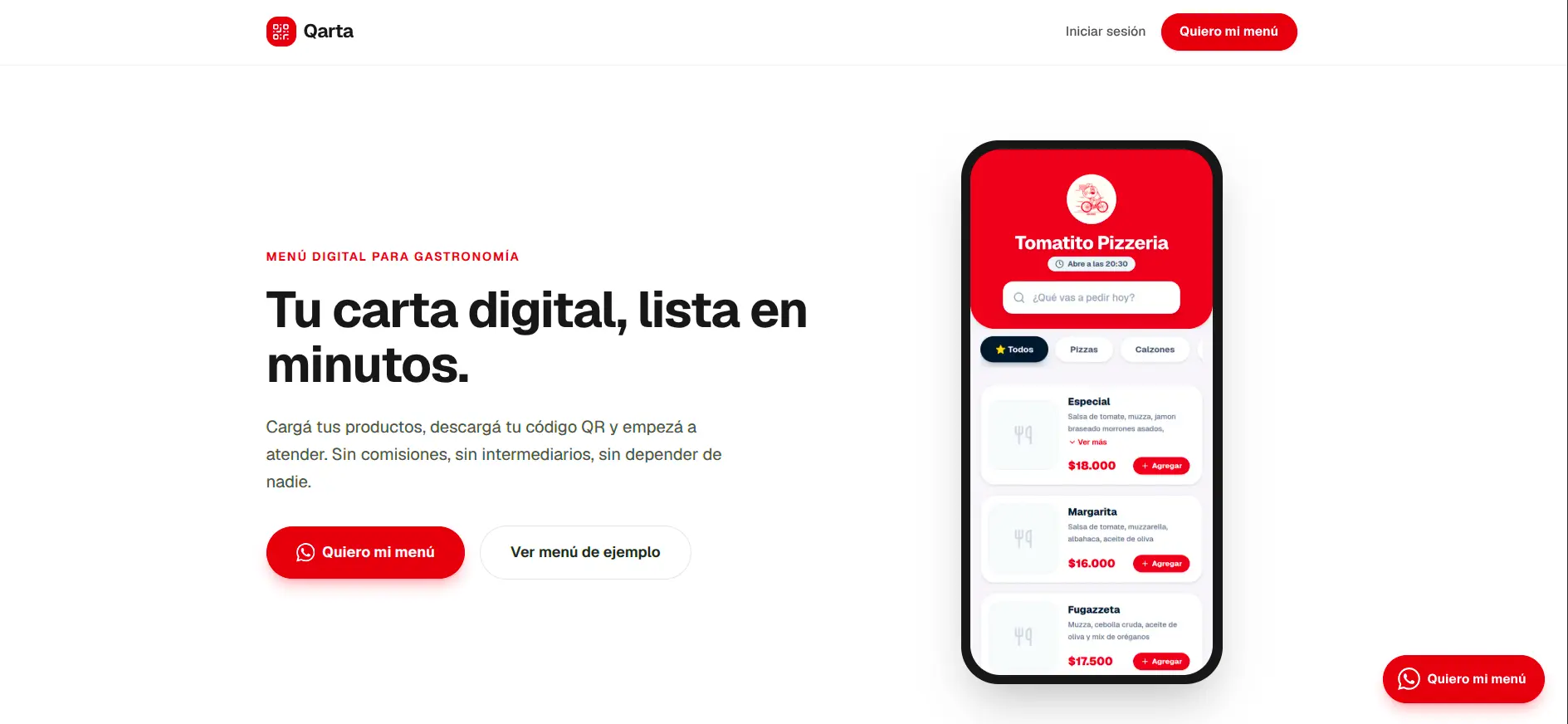 Screenshot del proyecto Qarta